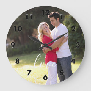 Couple Photo Large Clock