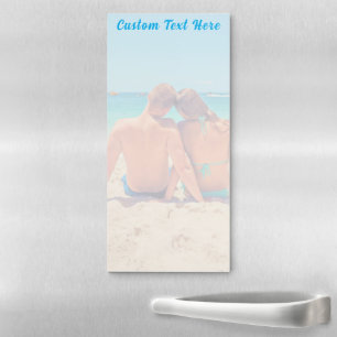 Couple Photo Magnetic Notepad Personalized Text