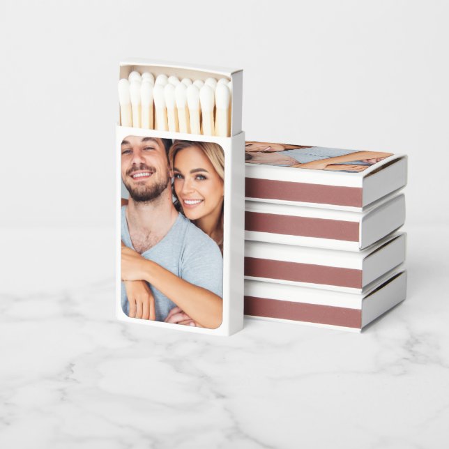 Couple Photo Personalized Matchboxes (Stacked)