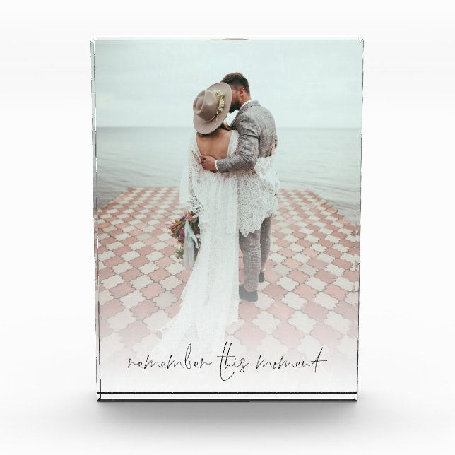 Couple Photo Remember This Moment Romantic Quote (Front)