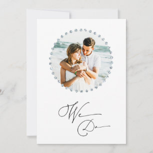 *~* Couple PHOTO RSVP + QR AR6 DIAMOND Wedding In Invitation