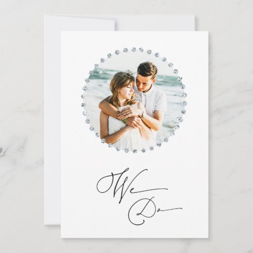  Couple PHOTO RSVP  QR  AR6 DIAMOND Wedding In Invitation