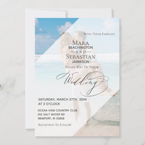  Couple PHOTO  RSVP QR  AR6 DIY  Wedding Invitation