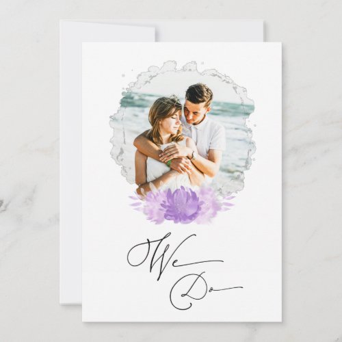  Couple PHOTO RSVP  QR  AR6 Floral Wedding Inv Invitation