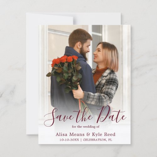 Couple Photo Save the Date Announcement