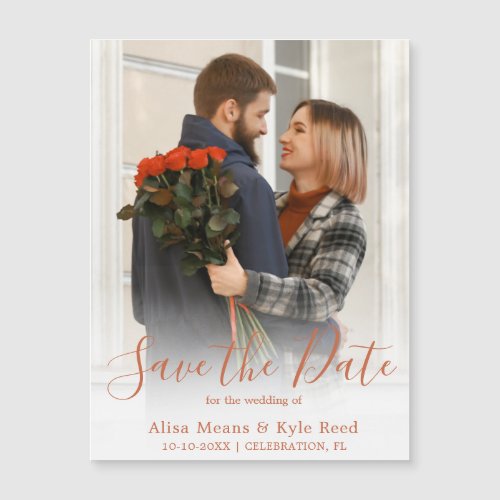 Couple Photo Save the Date Announcement Magnet