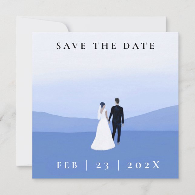 Couple Photo Save The Date Card (Front)