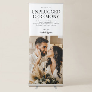 Couple Photo Unplugged Wedding Ceremony Sign