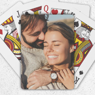 Couple Photo Wedding Anniversary Poker Cards