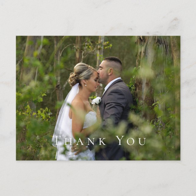 Couple Photo Wedding Thank You Postcard (Front)
