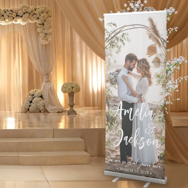 Couple photo Welcome to our wedding Welcome  Retractable Banner (Creator Uploaded)