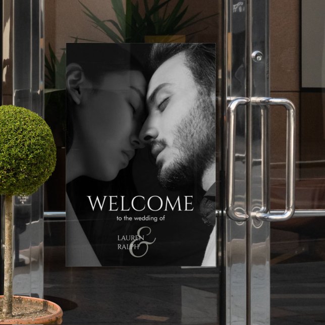 Couple Photo Welcome Window Cling Wedding Sign (Creator Uploaded)