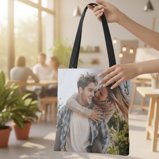 Couple Photo Your Own Two Image Double Side Tote Bag (Creator Uploaded)