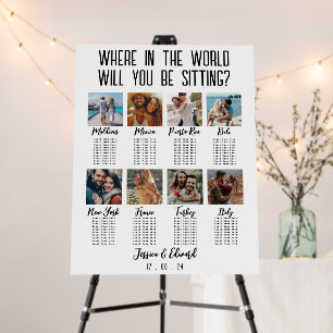 Couple Photos Wedding Destinations Table Names Foam Board