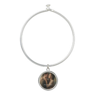 Couple Picture & Custom Name Bangle Bracelet