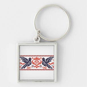 Couple pigeons keychain