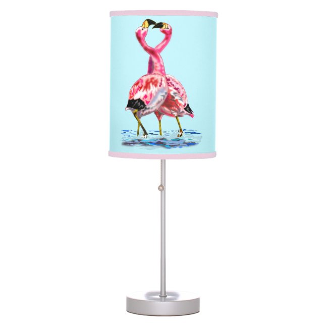 Couple Pink Flamingo Lamp (Front)