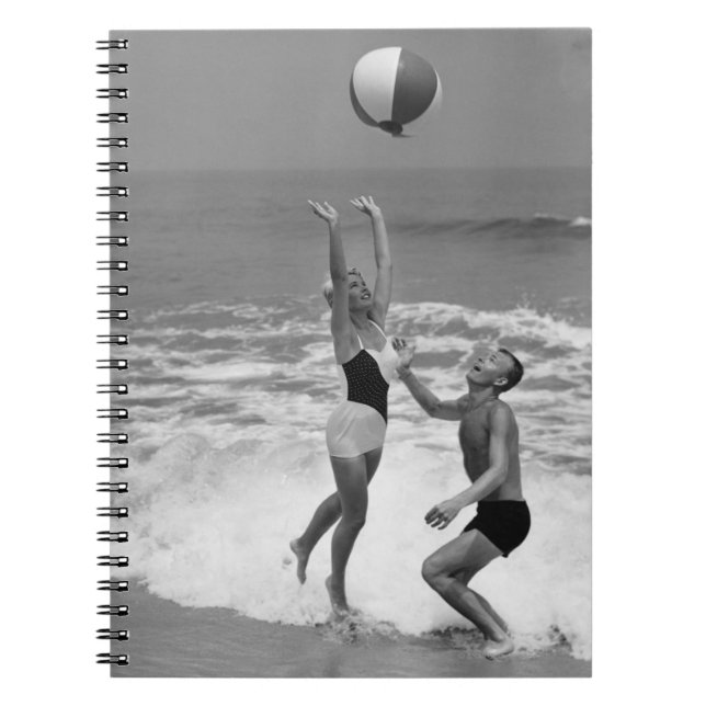 Couple Playing with a Beachball Notebook (Front)