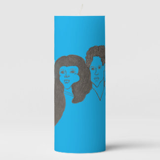 Couple Portrait Pillar Candle