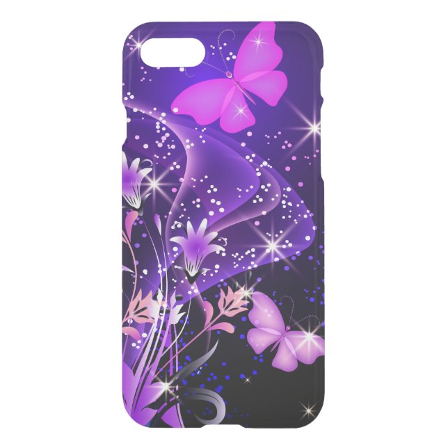 Couple Purple Butterflies Uncommon iPhone Case (Back)