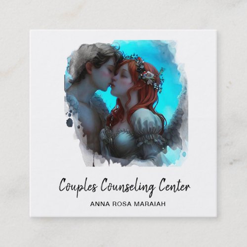  Couple QR Angels Marital Counseling AP55  Square Business Card