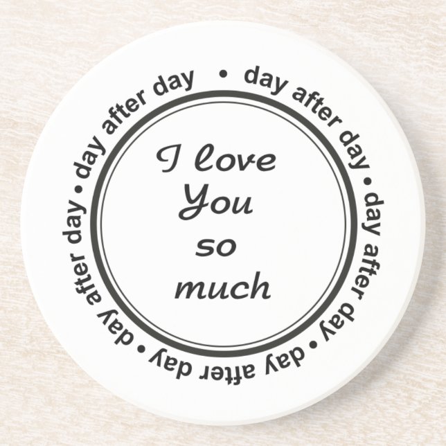 Couple Quote, Romantic Love Coaster (Front)