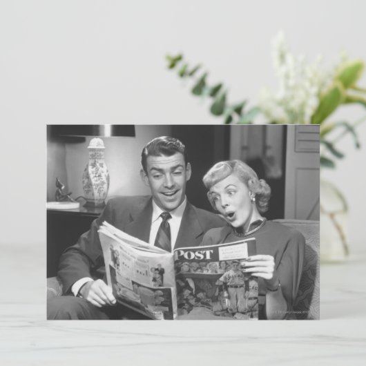 Couple Reading Magazine (Standing Front)