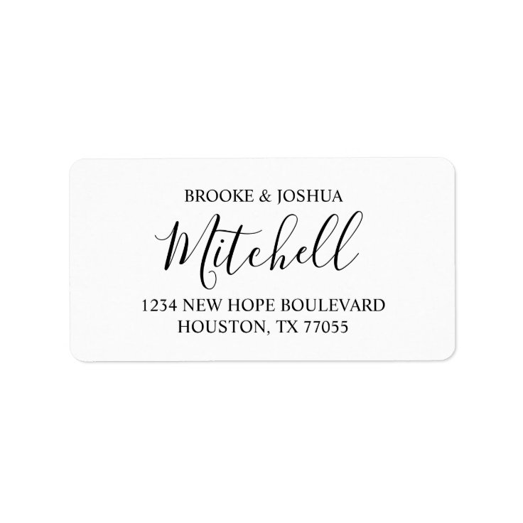 Couple Return Address Labels Zazzle