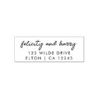 Couple Return Address Stamp | Modern Wedding Mail