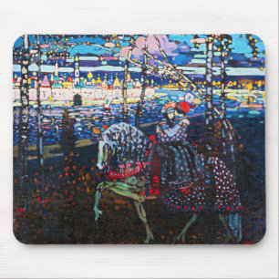 Couple Riding a White Horse, Wassily Kandinsky Mouse Pad