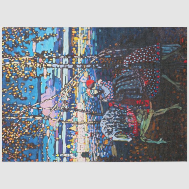 Couple Riding a White Horse, Wassily Kandinsky Tissue Paper (Front)