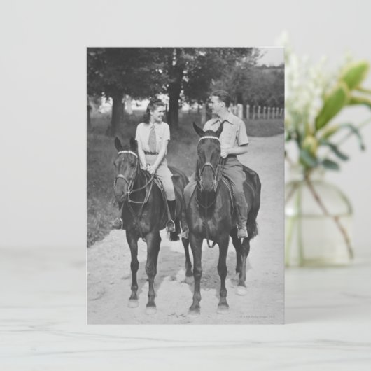 Couple Riding Horses (Standing Front)