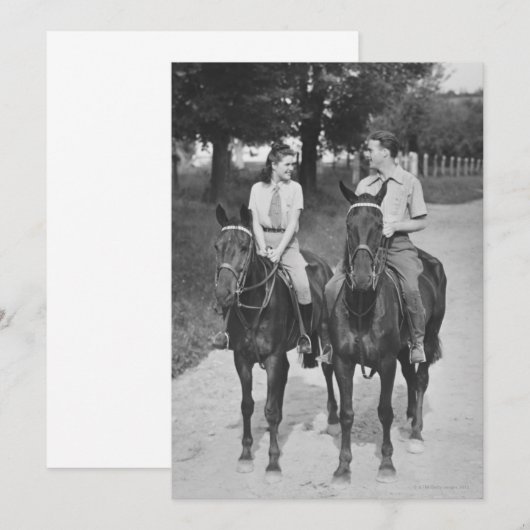 Couple Riding Horses (Front/Back)