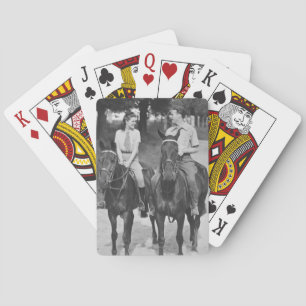 Couple Riding Horses Poker Cards