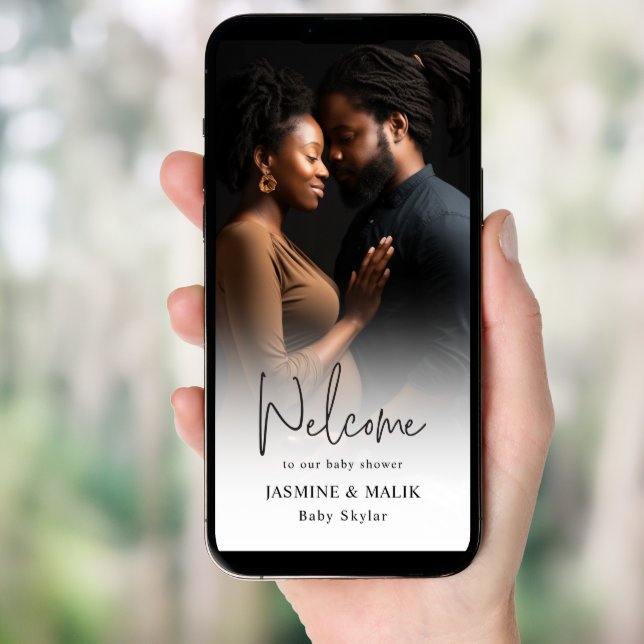 Couple’s Baby Shower Personalized Photo  Poster (Front Digital)