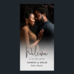 Couple’s Baby Shower Personalized Photo Poster<br><div class="desc">Celebrate the joyous arrival of your little one with our customizable photo pull-up banner designed for soon to be parents. This high-quality banner allows you to personalize it with your own text and photo, making it a cherished keepsake for your special day. With easy editing options, you can create a...</div>