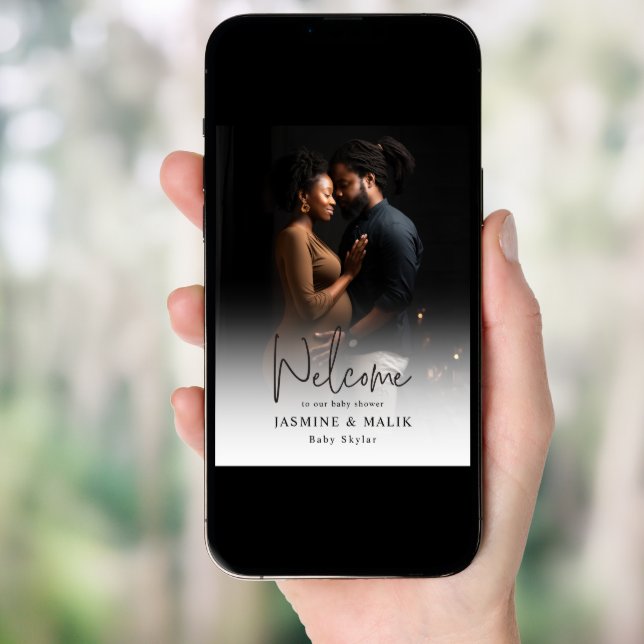 Couple’s Baby Shower Personalized Photo Poster (Front Digital)