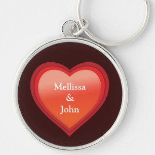 Couple´s Names Heart Keychain