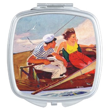 Couple Sailing By R.j. Cavaliere Makeup Mirror by PostSports at Zazzle