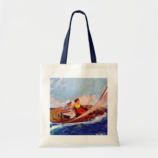 Couple Sailing by R.J. Cavaliere Tote Bag (Front)