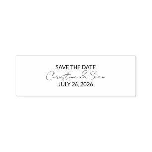 Couple Save the Date Self Inking Rubber Stamp