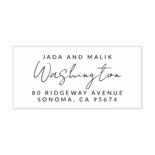 Couple Script Name Rubber Stamp