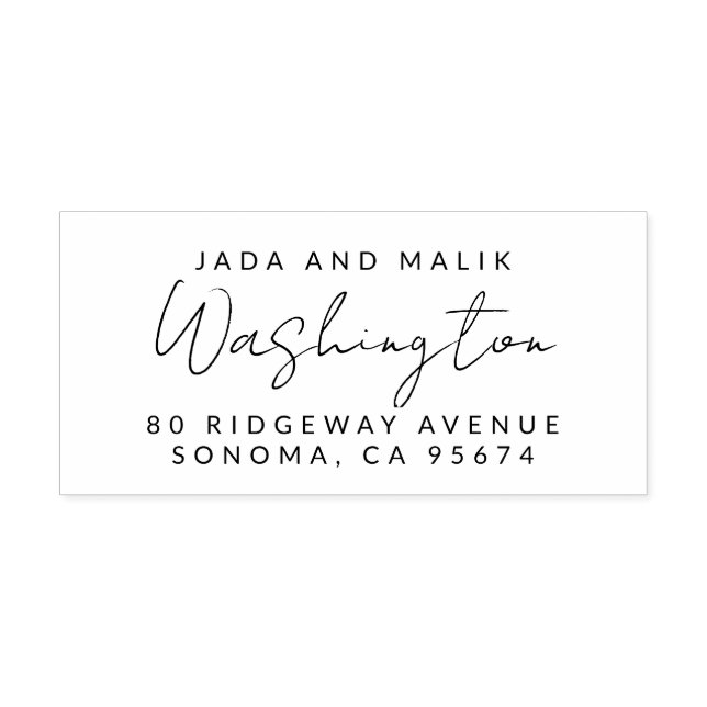 Couple Script Name  Rubber Stamp (Imprint)