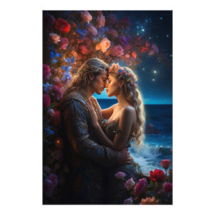 *~* Couple Sea Fantasy Romance  AP51 Flower Photo Print