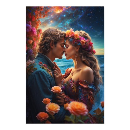  Couple Sea Fantasy Romantic AP51 Sunset Photo Print
