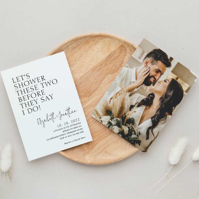 Couple Shower Before They Say I Do Photo Bridal Invitation (Creator Uploaded)