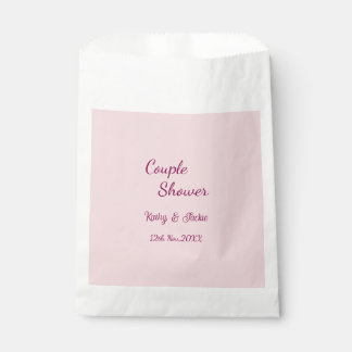 couple shower pink purple pastel wedding name date favor bag