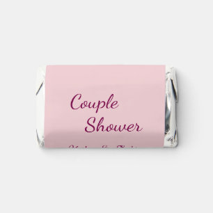 couple shower pink purple pastel wedding name date hershey's miniatures