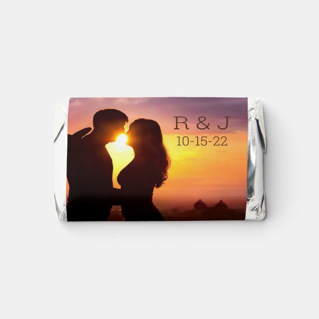 Couple Silhouette At Sunset Hershey's Miniatures (Front)