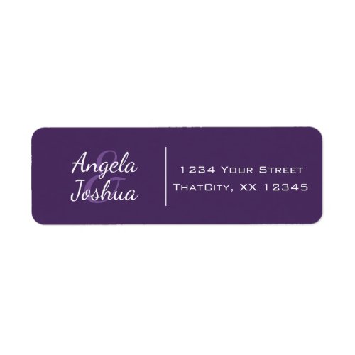 Couple Simple Minimal Informal Casual Purple White Label